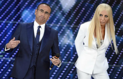 Donatella Versace sanremo