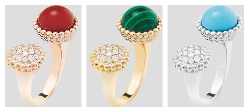 Van Cleef & Arpels pietre dure e diamanti della collezione Perlée