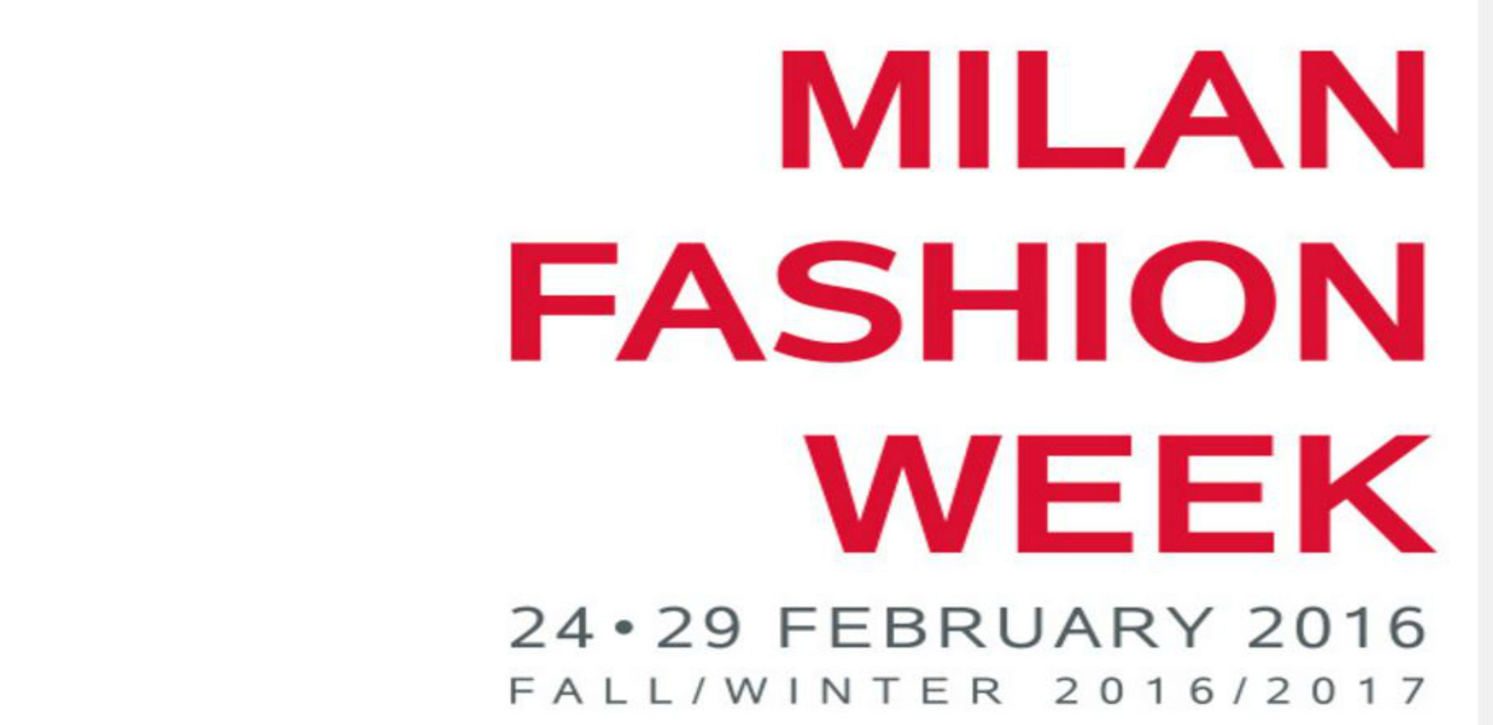 MFW Milano MOda Donna FAll winter 2016-17